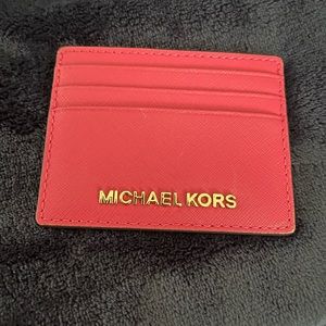 Michael Kors Card / Money Holder Hot Pink /Gold
